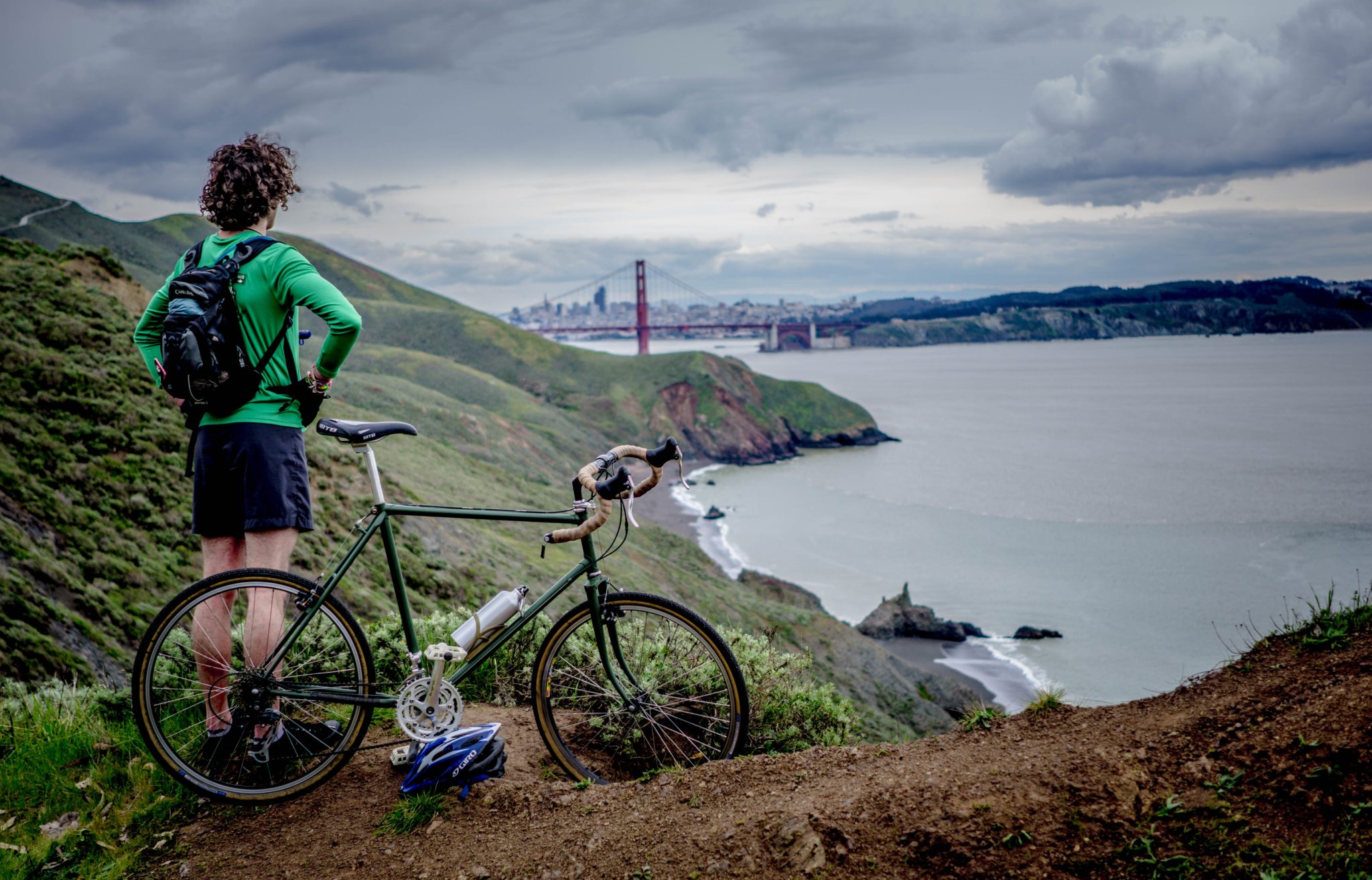 travelling on a bike