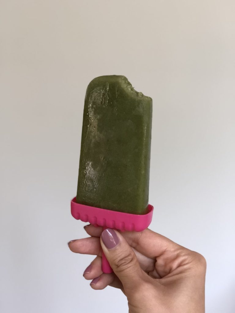 green-smoothie-creamsicles-bitten popsicle